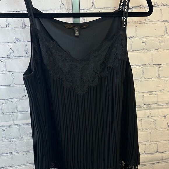 White House Black Market Black Lace Tank Top - Picture 3 of 8